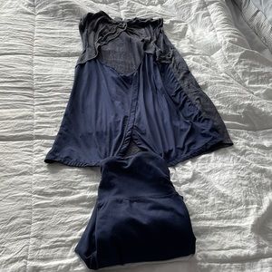 Matching Target workout set - navy leggings and tank top